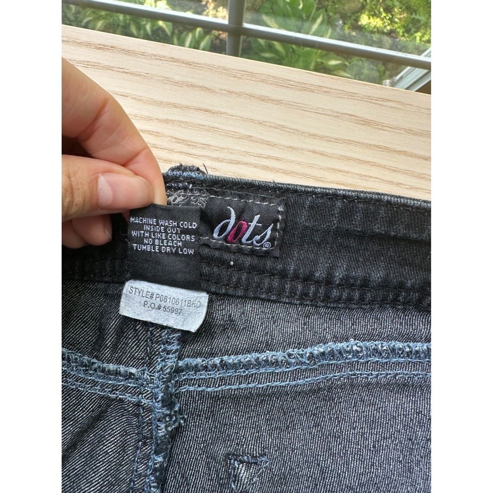 Dots vintage Womens Black Denim Y2K Shorts Size 9 Stretch Mini Grunge Micro Edgy - Picture 4 of 4